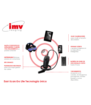 Ecógrafo Easiscan GoLite con sonda lineal o Curva