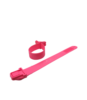 Banda marcadora plástica para pata Rosado