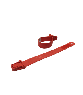 Banda marcadora plástica para pata Rojo