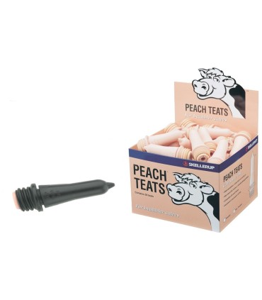 Chupete Peach Teat negro para balde o alimentador de terneros