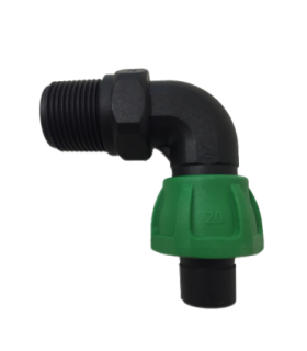 Conector de válvulas curvo RXP Amb-20 mm