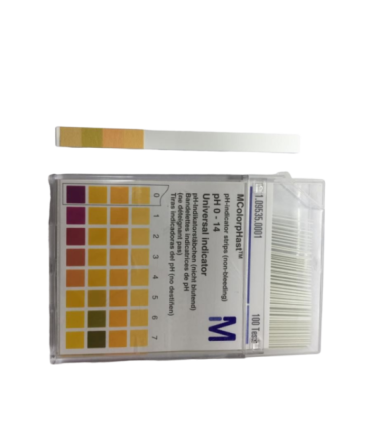 Indicadores de pH en varillas (rango 0-14)