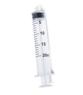 Jeringa desechable 20 cc Luer Lock unidad