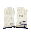 Guantes de cuero corto con ajuste de velcro par