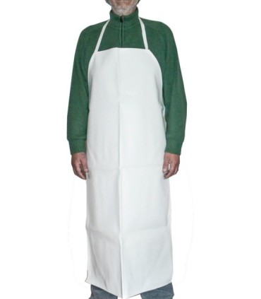 Pechera blanca de PVC 0,70 X 1,15 mts