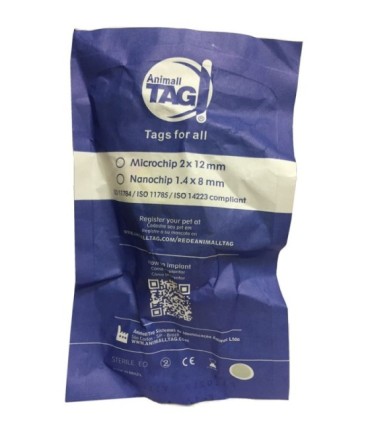 Microchip para mascotas con aplicador