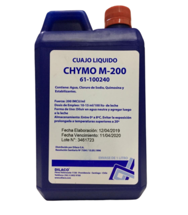 Cuajo líquido Chymo M-200 litro