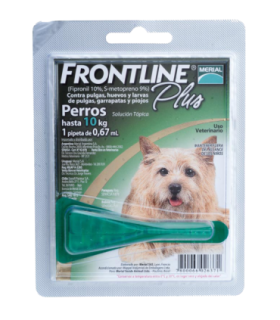 Frontline plus pipeta 0,67 ml para perros de 1-10 kgs.