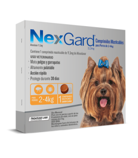 Nexgard tableta 11,3 mg para perros de 2-4 kgs