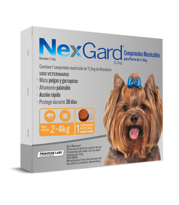 Nexgard tableta 11,3 mg para perros de 2-4 kgs