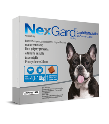 Nexgard tableta 28,3 mg para perros de 4,1- 10 kgs