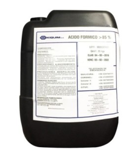 Ácido formico 85% 25 kgs
