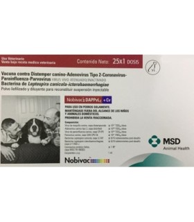 Vacuna canino Nobivac óctuple 25 dosis