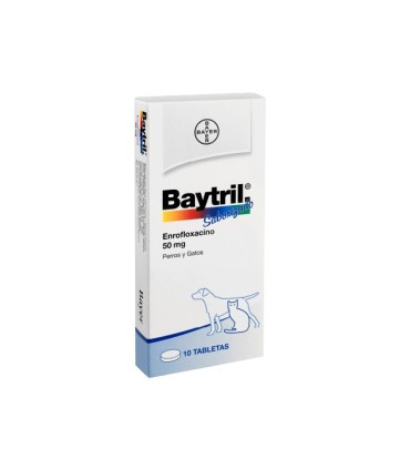 Baytril 50 mg caja 10 comprimidos
