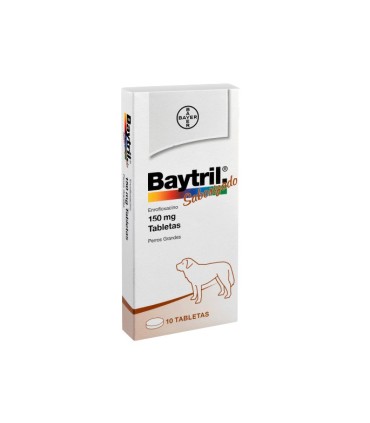 Baytril 150 mg caja 10 comprimidos