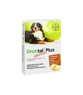 Drontal Plus 1 tableta para perros sobre 35 kg