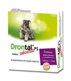 Drontal Plus 2 tabletas para perros de raza paqueña