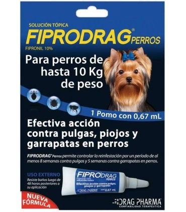 Fiprodrag pipeta 0,67 ml para perros entre 10 kgs