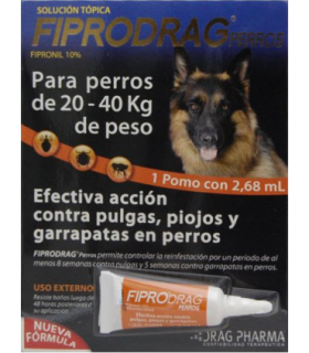 Fiprodrag pipeta 2,68 ml para perros entre 20-40 kgs