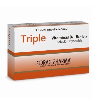 Vitamina triple 20.000 (3 frascos x 5 ml)