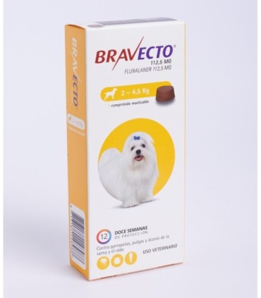 Bravecto tableta 112,5 mg para perros de 2-4,5 kgs