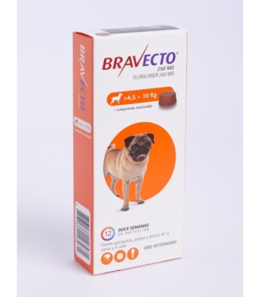 Bravecto tableta 250 mg para perros de 4,5-10 kgs