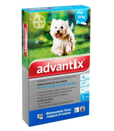 Advantix pipeta 1 ml para perros de 4-10 kgs