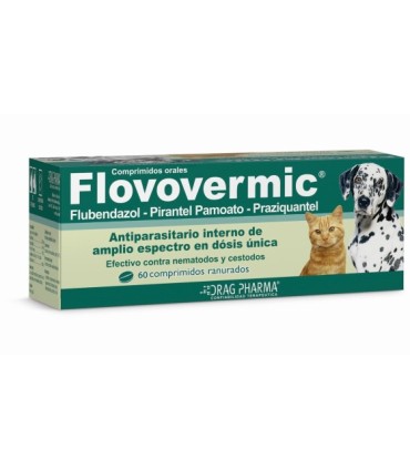 Flovovermic gatos y perros raza chica 60 comprimidos