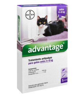Advantage 0,8 ml para gatos de 4 - 8 kgs