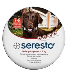 Seresto collar antipulgas para perros sobre 8 kgs