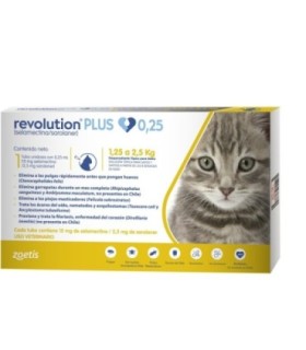 Revolution Plus pipeta de 0,25 ml para gatos de 1,25-2,5 Kgs