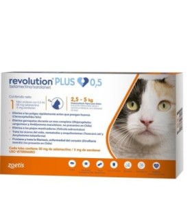 Revolution Plus pipeta de 0,5 ml para gatos de 2,5-5 Kgs