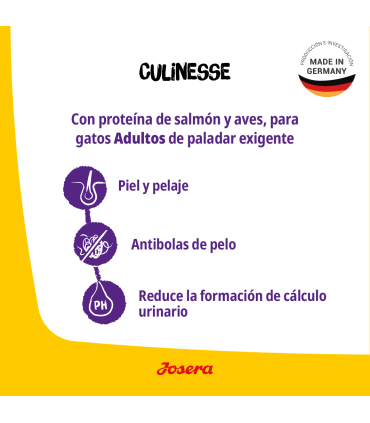 Josera Culinesse 2 kgs - Gato Adulto - Piel y Pelaje