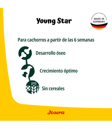 Josera Young Star 12,5 kgs - Perro Cachorro - Libre de Cereales