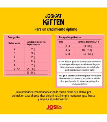 Josicat Kitten 1,9 Kgs - Gato Cachorro, Hembras Gestantes y Lactantes