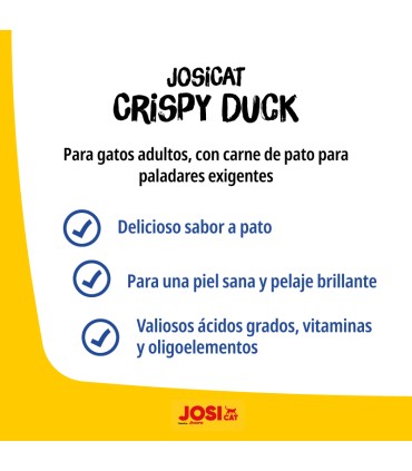 Josicat Crispy Duck 1,9 Kgs - Gato Adulto - Sabor Pato