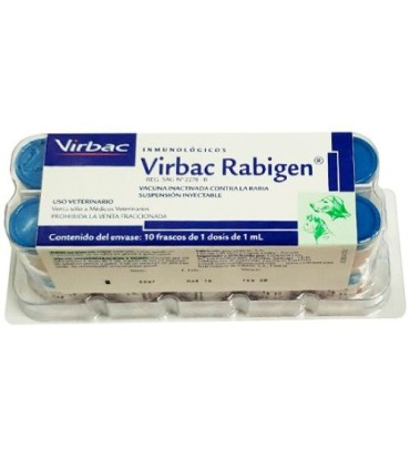 Vacuna mascota Rabigen - caja 10 dosis