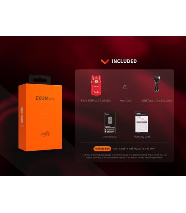 Linterna Fénix E03R - 500 Lúmenes