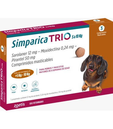 Simparica Trio 5-10 kgs - 3 comprimidos