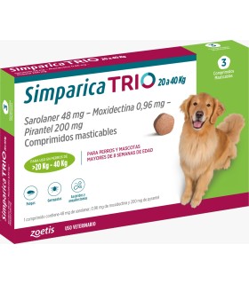 Simparica Trio 20-40 kgs - 3 comprimidos