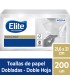 Toalla Interfoliada Doble Hoja 18 Pq x 200 Un Elite Professional
