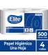 Papel Higiénico Rollo Una Hoja 4 un por 500 mts Elite Professional