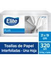 Toalla Interfoliada Una Hoja 15 Pq x 320 Un Elite Professional