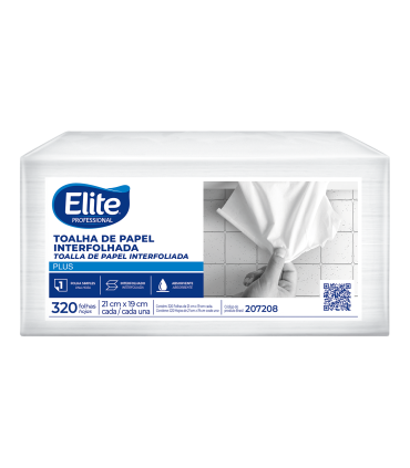 Toalla Interfoliada Una Hoja 15 Pq x 320 Un Elite Professional