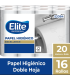 Papel Higienico Doble Hoja 16 Rollos por 20 mts - Elite professional