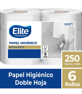 Papel Higienico Doble Hoja 6 Rollos por 250 mts - Elite professional