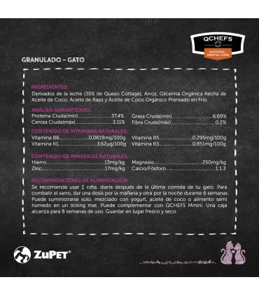 Qchefs Dental Snack Granulado Gato 80 grs