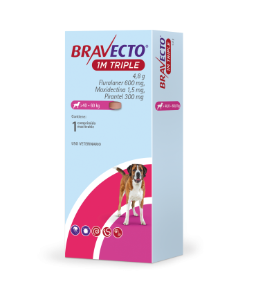 Bravecto 1M Triple 4,8 G - 40 a 60 kgs