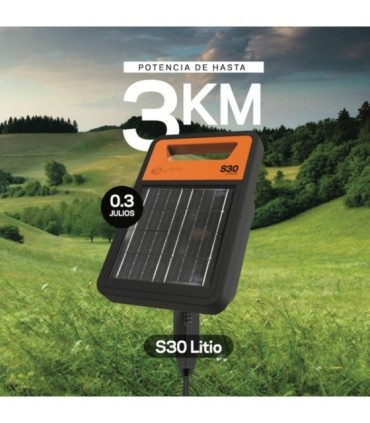Energizador solar de litio Gallagher S30