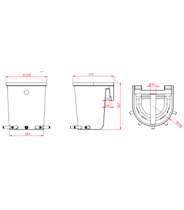Balde alimentador para 5 Terneros Austral Plastics